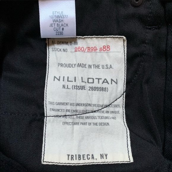 NWT Nili Lotan High Rise Skinny Jean in Jet Black Size 29 - Picture 6 of 15